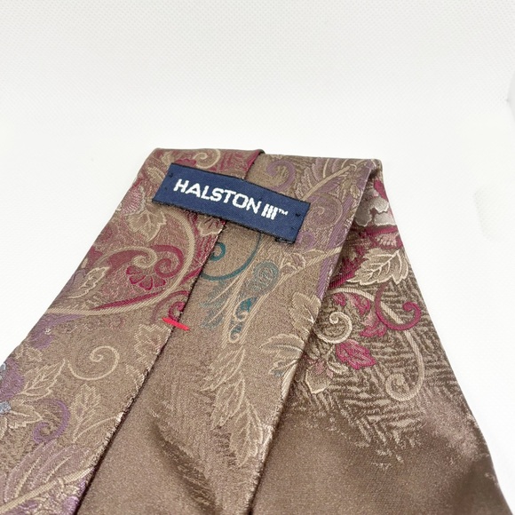 Vintage Halston III patterned neck tie silk blend - Picture 6 of 7